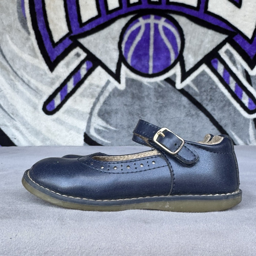 Size 9c - Footmates Allie Navy Blue Mary Jane Shoes 2846 Preschool Girls